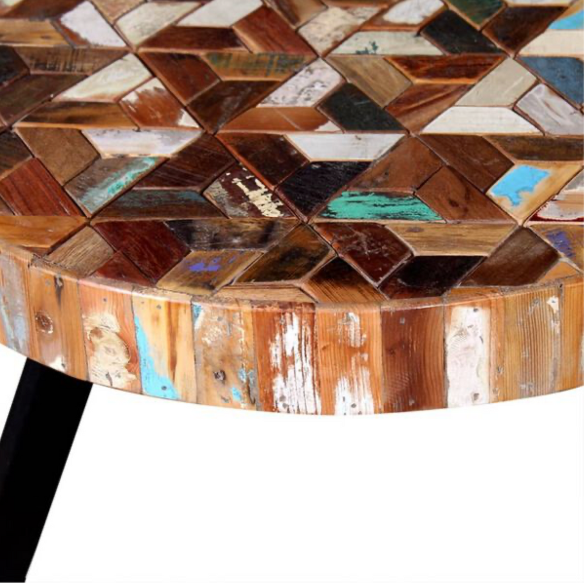 Ensemble de 3 tables basses Jaipur – Bois de récupération massif et fer
