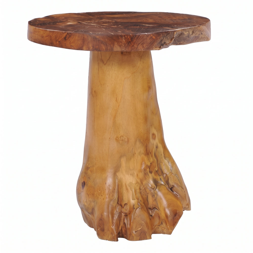 Table basse ronde Sumatra – Teck massif Ø 40 cm