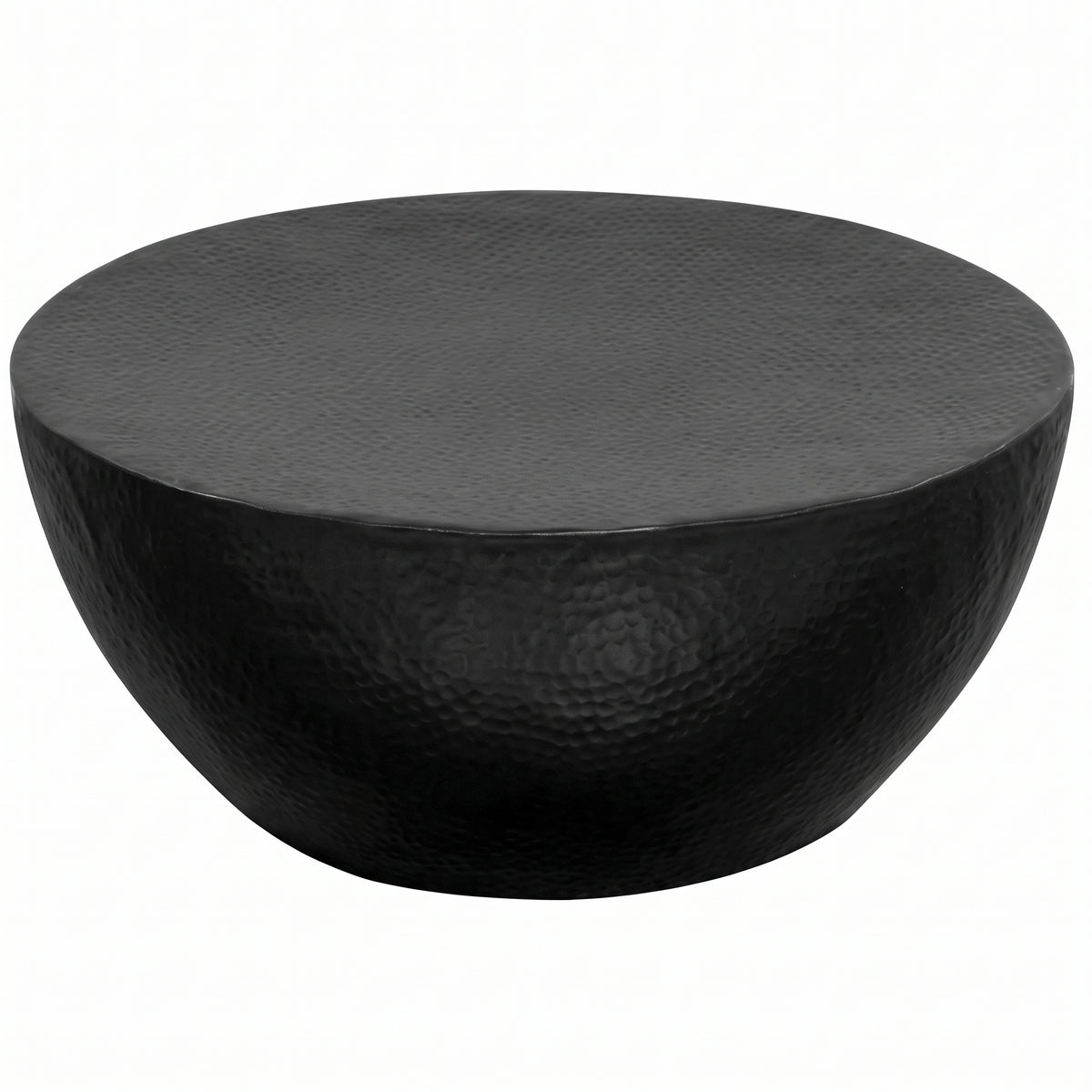 Table basse ronde Berlin – Aluminium martelé noir Ø 70 cm