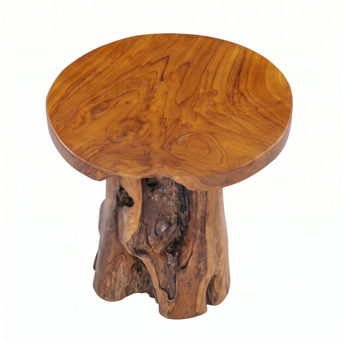Table basse ronde Sumatra – Teck massif Ø 40 cm