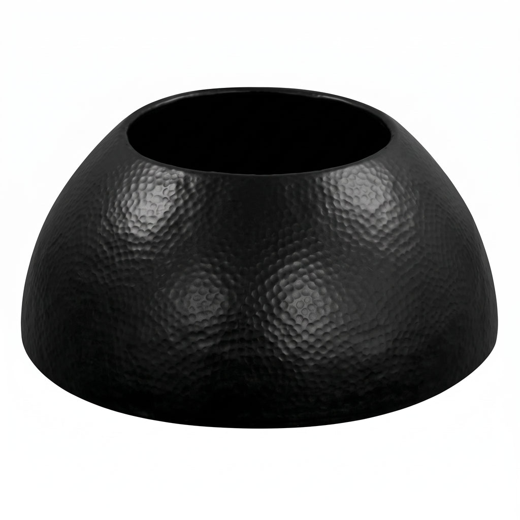 Table basse ronde Berlin – Aluminium martelé noir Ø 70 cm