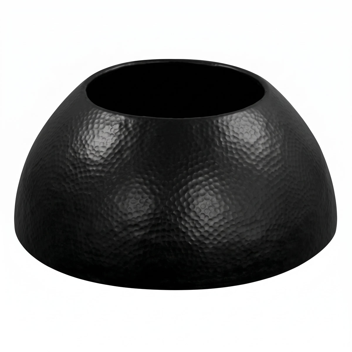 Table basse ronde Berlin – Aluminium martelé noir Ø 70 cm