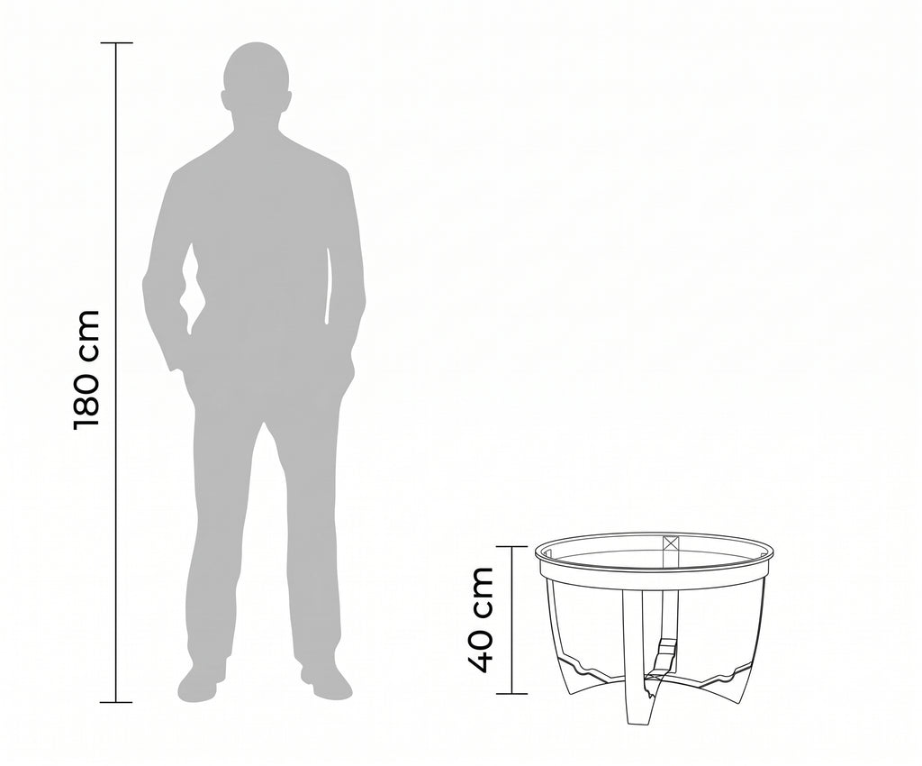 Table basse ronde Java – Manguier brut massif Ø 60 cm