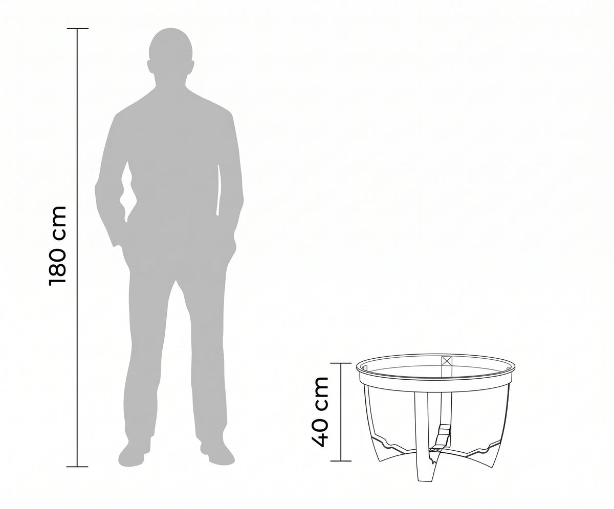 Table basse ronde Java – Manguier brut massif Ø 60 cm