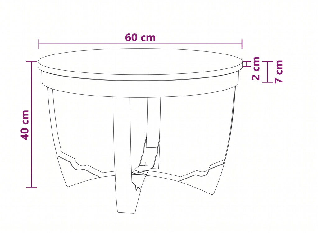 Table basse ronde Java – Manguier brut massif Ø 60 cm