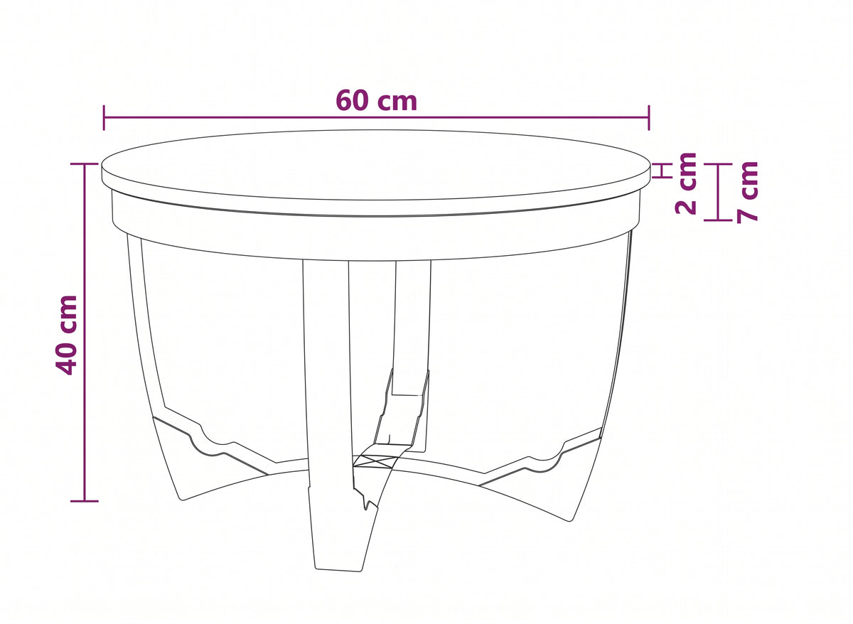 Table basse ronde Java – Manguier brut massif Ø 60 cm