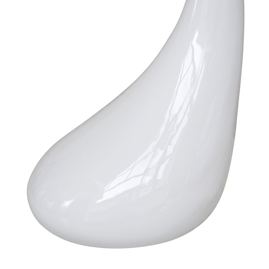 Table basse ronde Capri – Verre trempé et base brillante Ø 42 cm