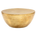 Table basse ronde Marrakech – Aluminium martelé laiton Ø 70 cm