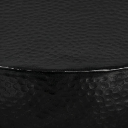 Table basse ronde Berlin Mini – Aluminium martelé noir Ø 50 cm