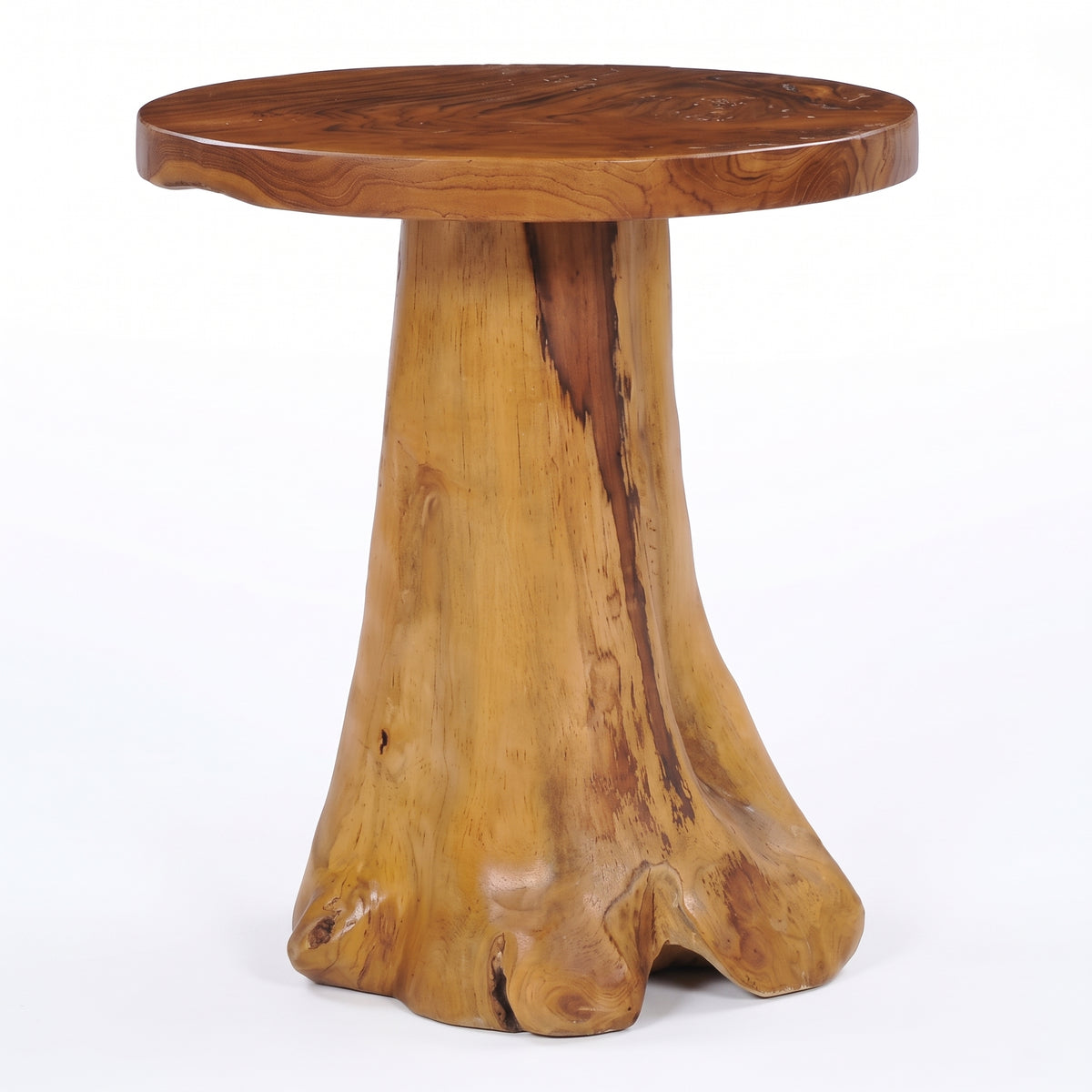 Table basse ronde Sumatra – Teck massif Ø 40 cm