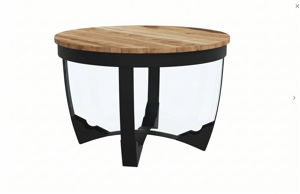 Table basse ronde Java – Manguier brut massif Ø 60 cm
