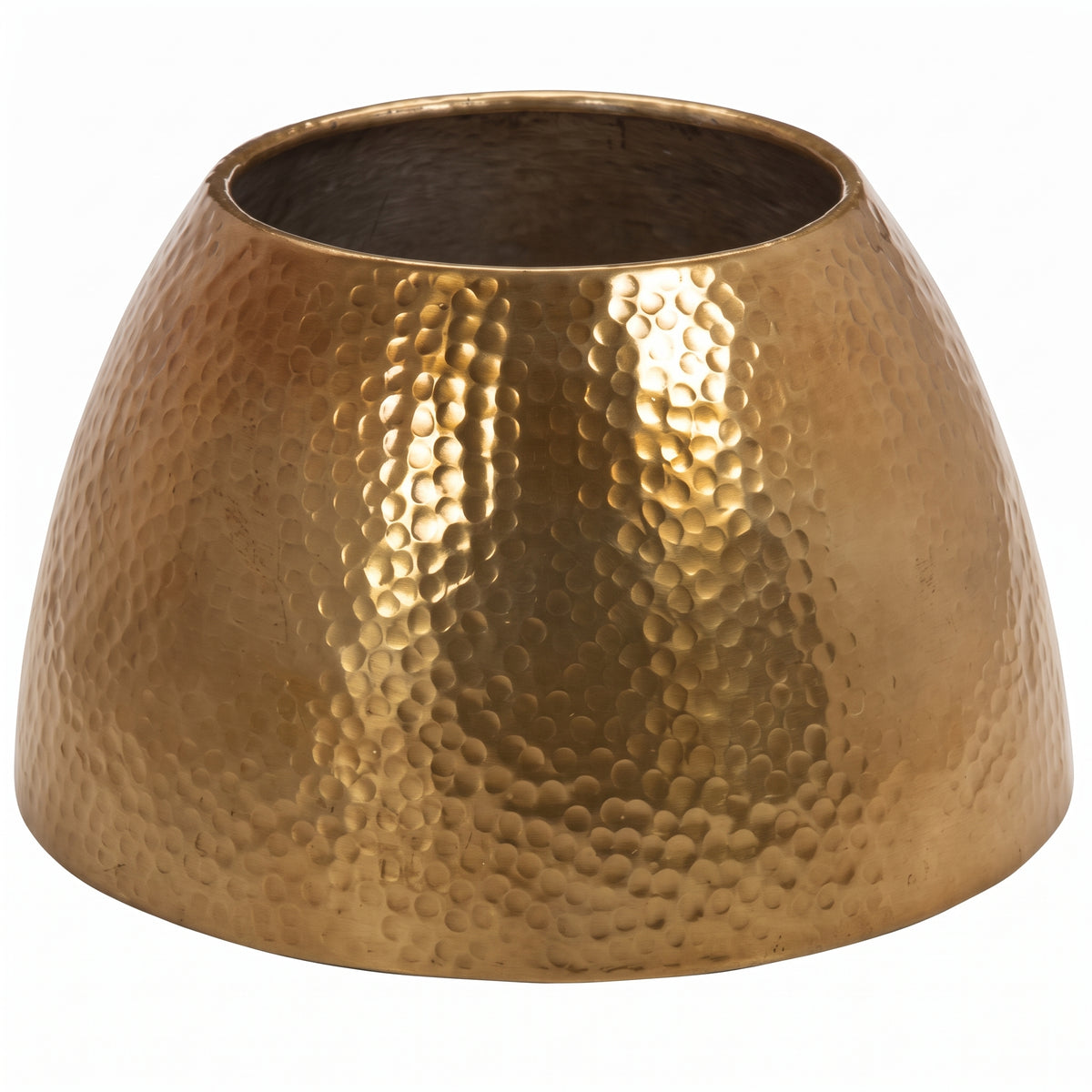 Table basse ronde Marrakech Mini – Aluminium martelé laiton Ø 50 cm